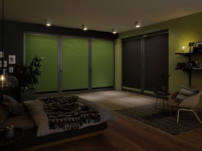 Plissee-Systeme, SG 8500, DUETTE® Fixé Unix Dark, Col 20074 / 20077, BB35