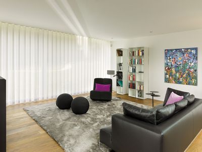 Vorhang-Systeme, SG 5600, Colorama 2, Room shot "Private Home", Gümligen, Switzerland, Wave