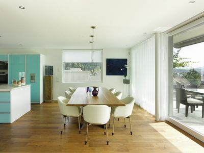 Vorhang-Systeme, SG 6010, Colorama 1, Room shot "Private Home", Gümligen, Switzerland, Wave