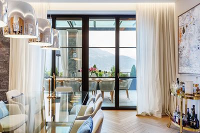 Vorhang-Systeme, SG 5600, Customer Fabrics, Villa at the lake, Lucerne, Switzerland